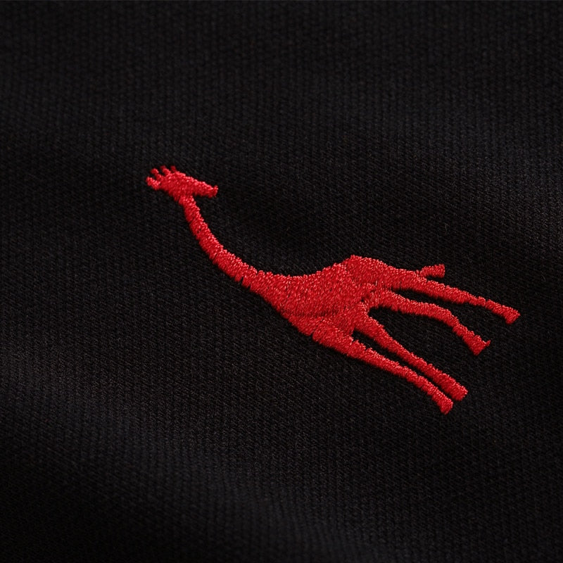 Man Polo Shirt Mens Casual Deer Embroidery Cotton Polo shirt Men Short Sleeve High Quantity polo men - Vintage tees for Women