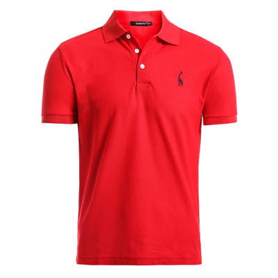 Man Polo Shirt Mens Casual Deer Embroidery Cotton Polo shirt Men Short Sleeve High Quantity polo men - Vintage tees for Women