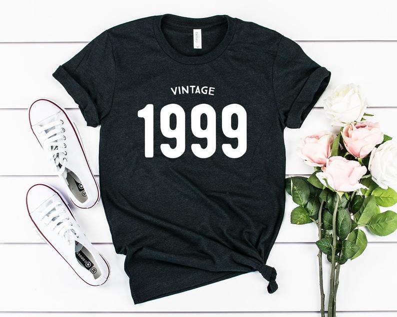 Vintage 1999 Women T-Shirt | 24th Birthday Party T-Shirt Cotton - Vintage tees for Women