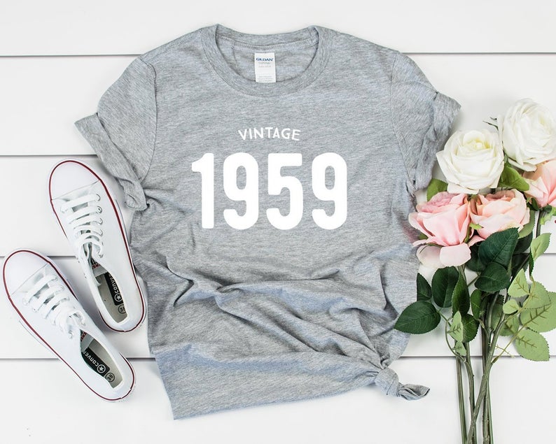 Vintage 1959 Birthday T Shirt | 64th Birthday Party T-Shirt Cotton - Vintage tees for Women