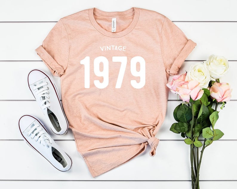 Vintage 1979 Birthday T-Shirt | 44th Birthday Party T-Shirt Cotton - Vintage tees for Women