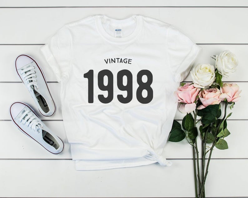 Vintage 1998 Women T-Shirt | 25th Birthday Party T-Shirt Cotton - Vintage tees for Women